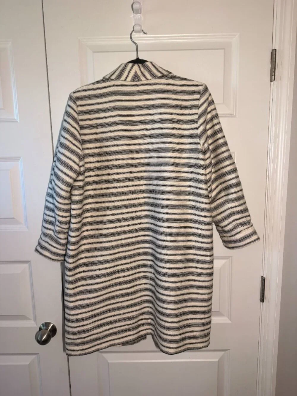 The Great. Open Face Jacket | Striped Blue & White | Women’s Size 1 Small
